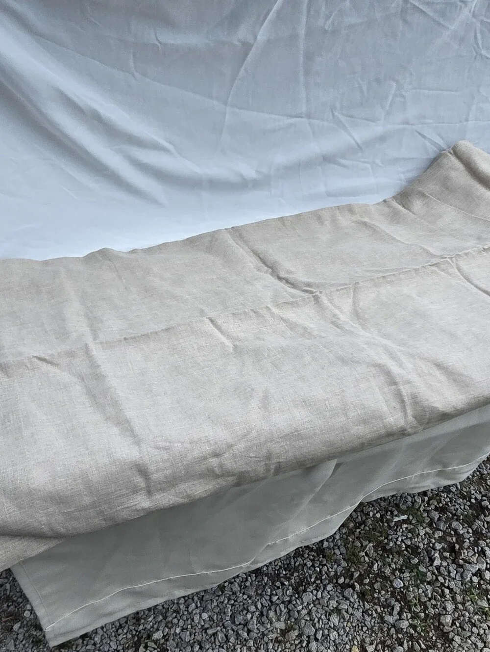 Quince 48x84 European Linen Light Filtering Dark Flax 1 Panel Curtain 48